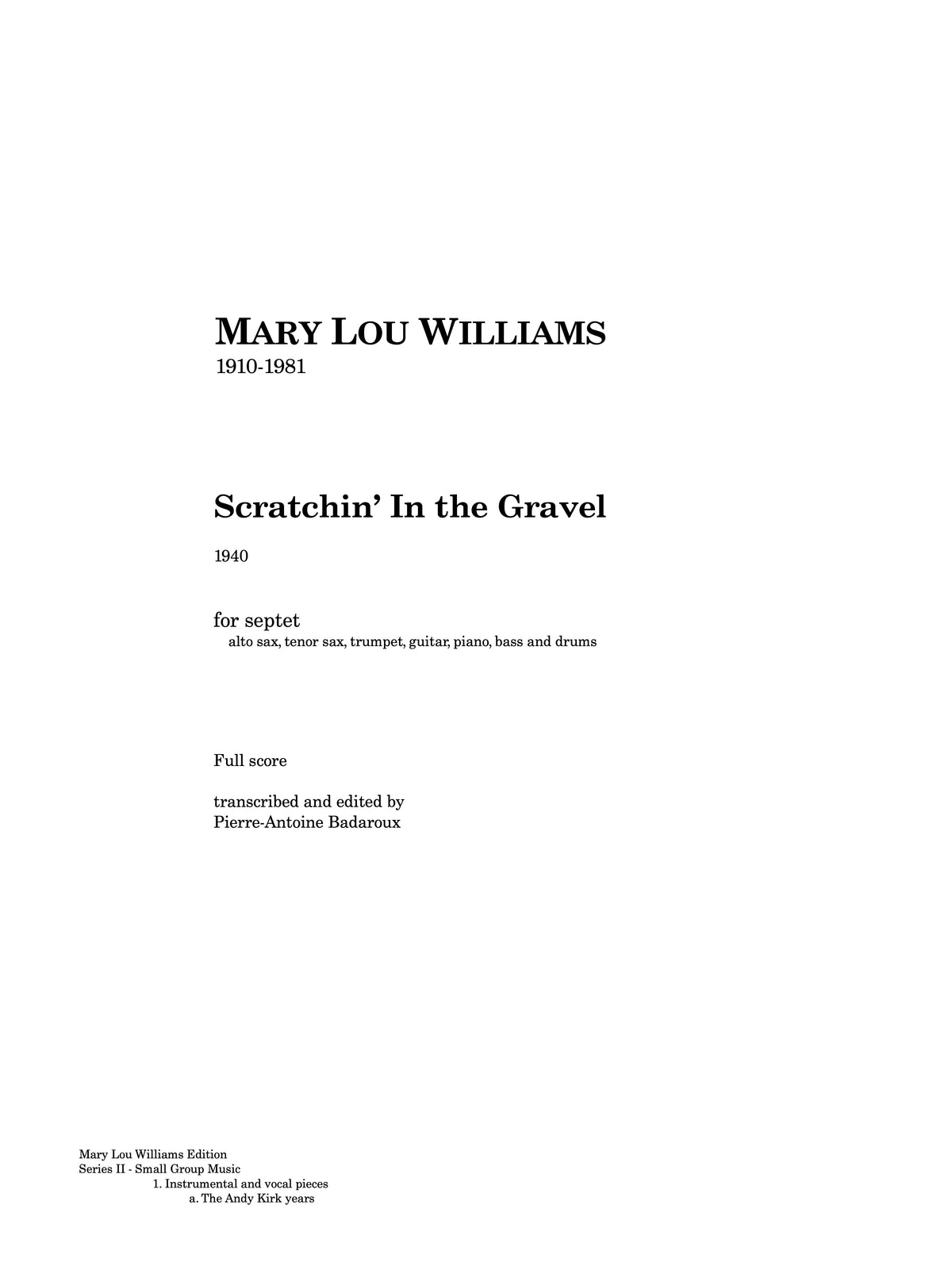II.1_a - Scratchin' In the Gravel (1940)