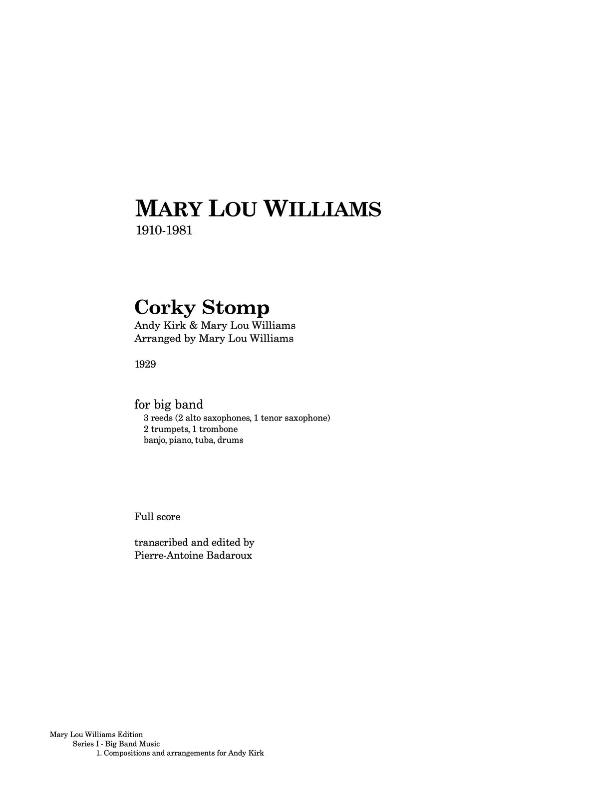 I.1 - Corky Stomp (1929)