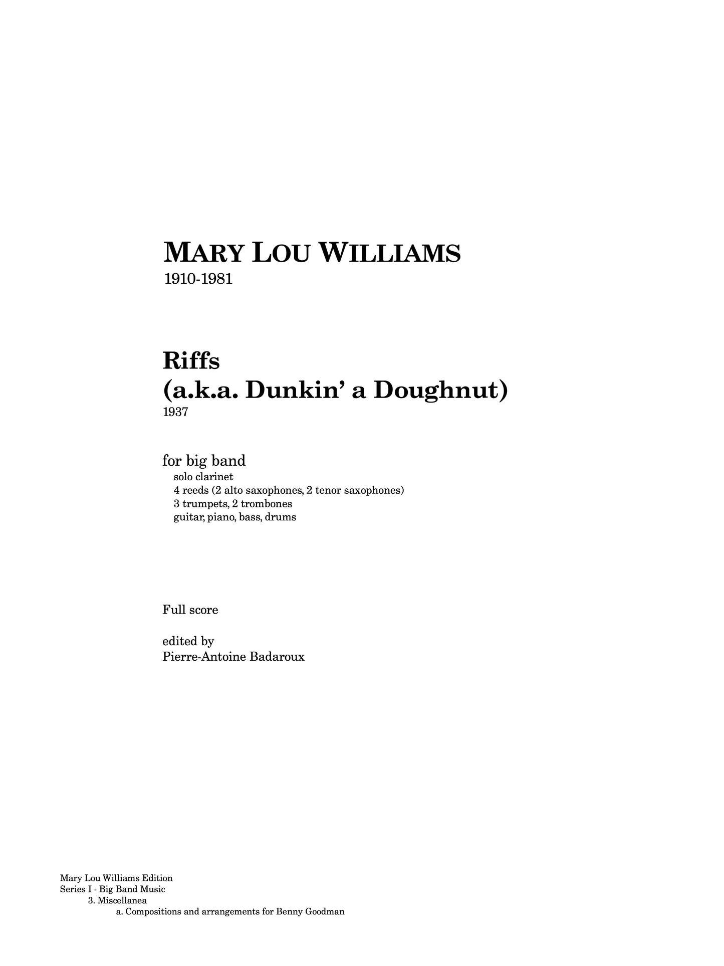 I.3_a - Riffs a.k.a. Dunkin' a Doughnut (1937)
