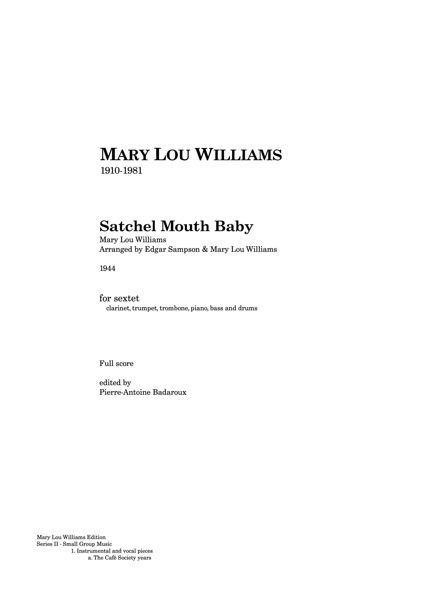 II.1_c - Satchel Mouth Baby (1944)