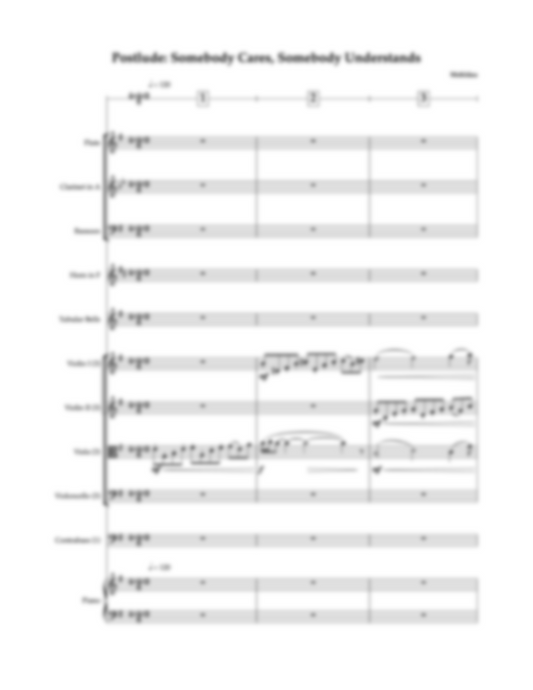 Somebody Cares, Somebody Understands (Full Score)
